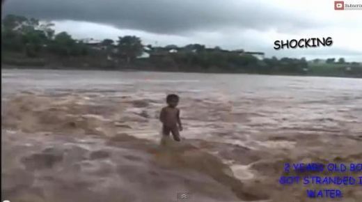 NETICAMS VIDEO: divgadīgu puiku pēdējā brīdī izglābj no krāčainas upes