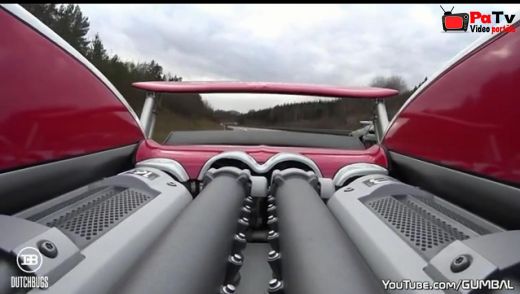 VIDEO: Iespaidīgi! 2 Bugatti Veyron plosa Vācijas autobāni!
